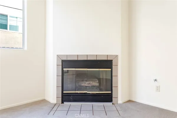 a closeup of a fireplace