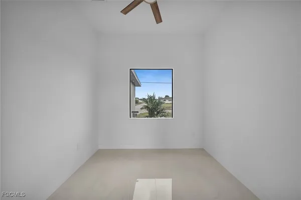 an empty room with a window