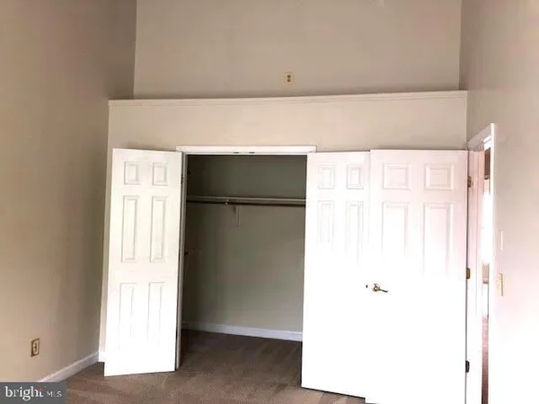 a utility room with a door