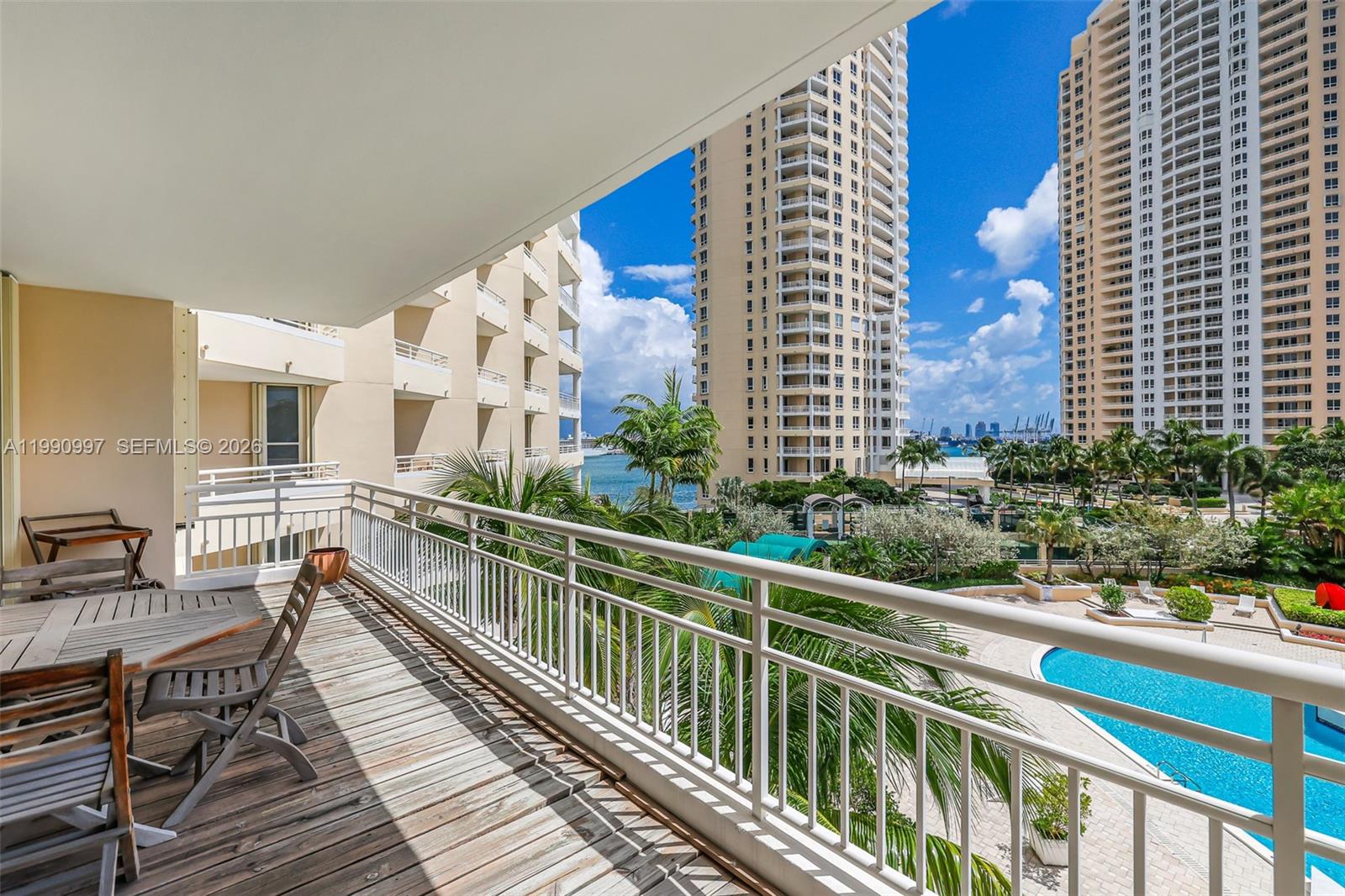 888 Brickell Key Drive, Unit 807 Miami, FL 33131 - Photo 46 of 62 a view of balcony with furniture
