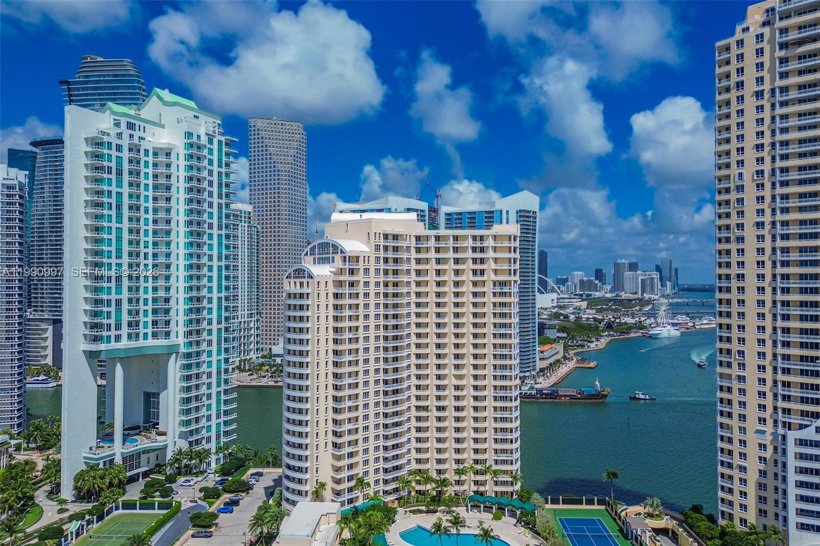 888 Brickell Key Drive, Unit 807 Miami, FL 33131 - Photo 51 of 62 a view of a city with tall buildings