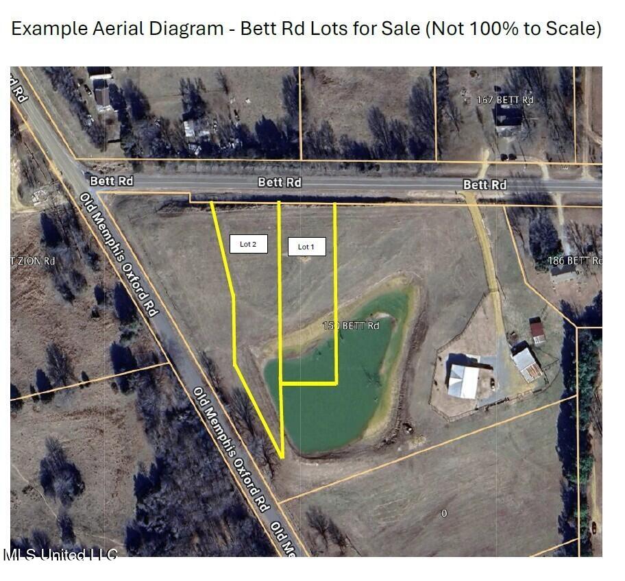 2 Bett Road Coldwater, MS 38618 - Photo 4 of 4 thumbnail_Aerial Bett Rd Lots