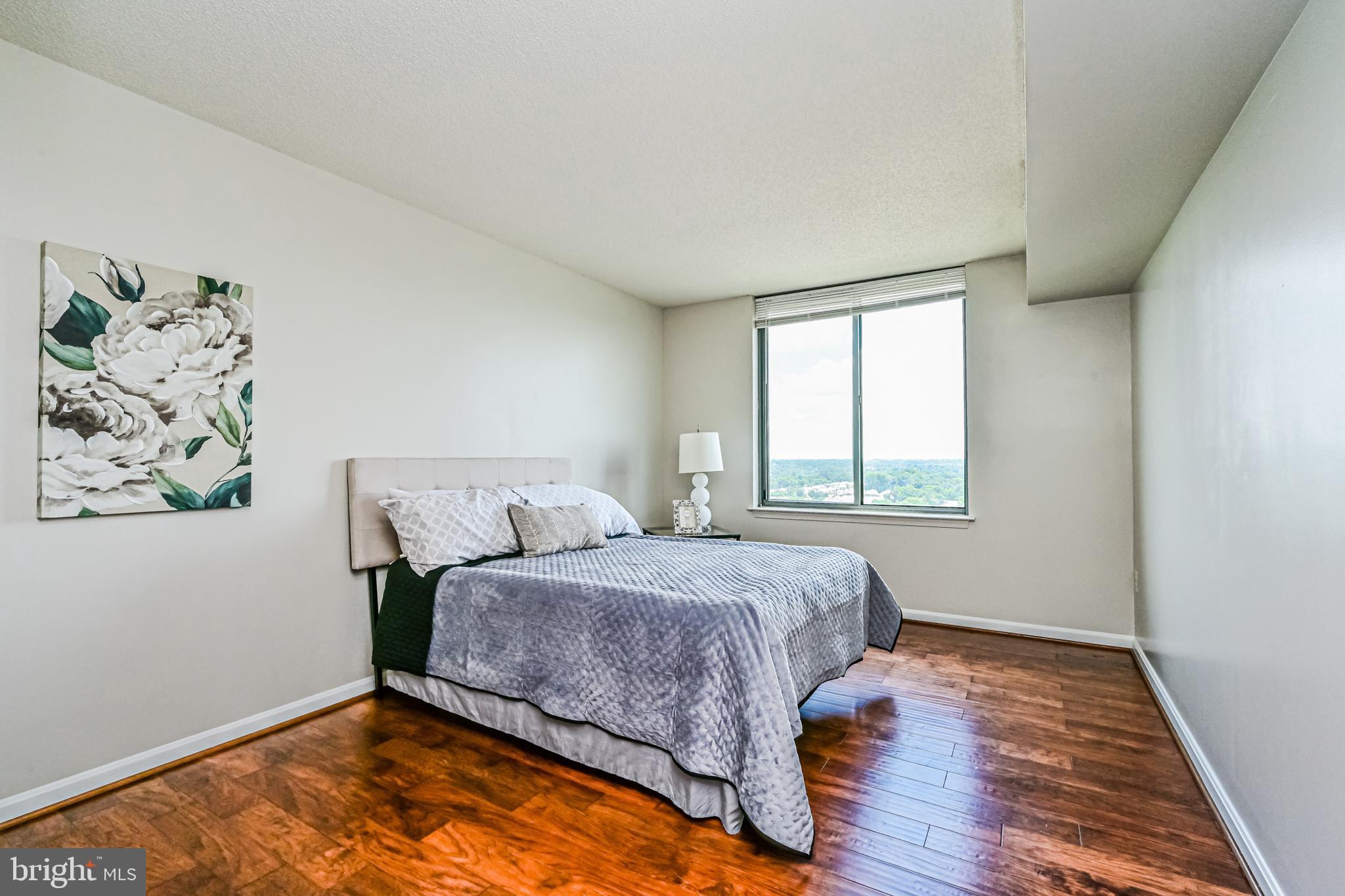 11710 Old Georgetown Road, Unit 1212 Rockville, MD 20852 - Photo 34 of 55 a bedroom with a large bed and a window