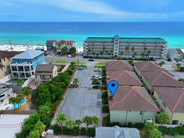 an aerial view of multiple house