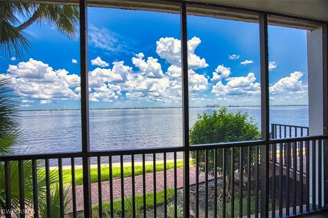 a view of a porch with a porch
