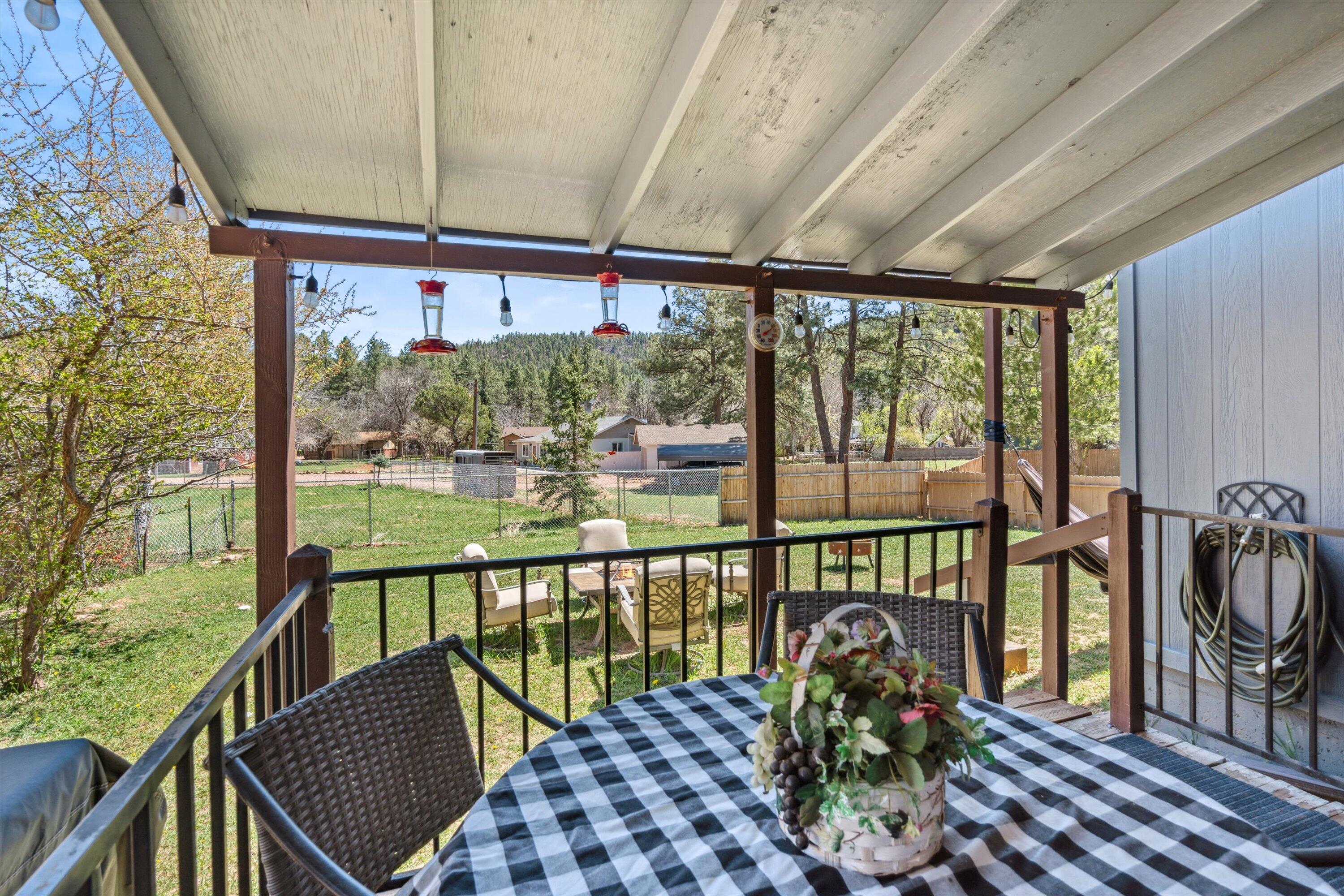 9055 Juniper Road Pine, AZ 85544 - Photo 29 of 39 31-Covered Backyard Porch