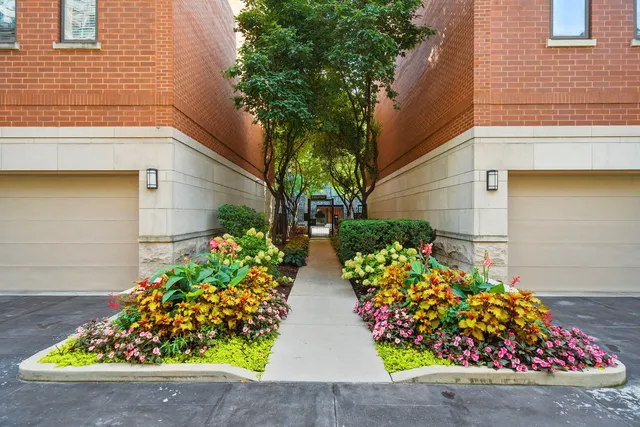 a view of a street with a building in the background
