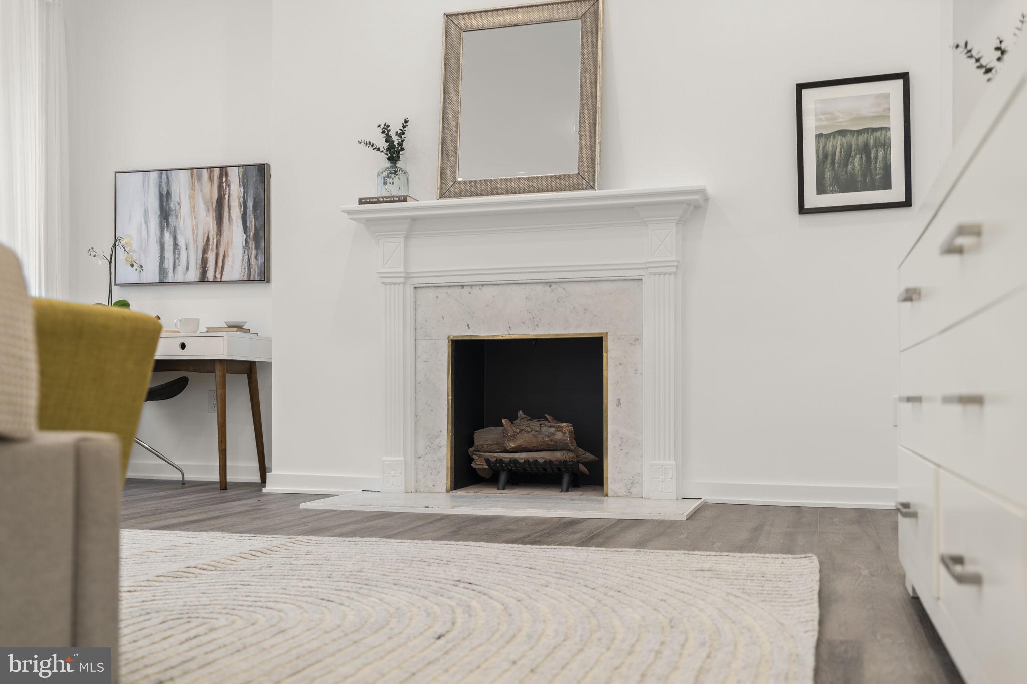 1602-4 Locust Street, Unit 202 Philadelphia, PA 19103 - Photo 15 of 25 a living room with furniture and a fireplace