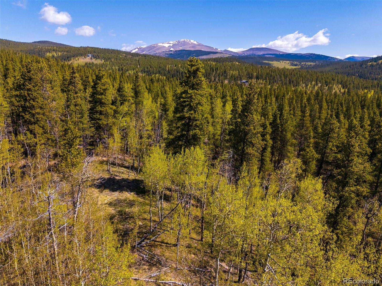 a view of a city with mountains in the background