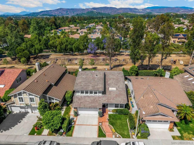 an aerial view of multiple house
