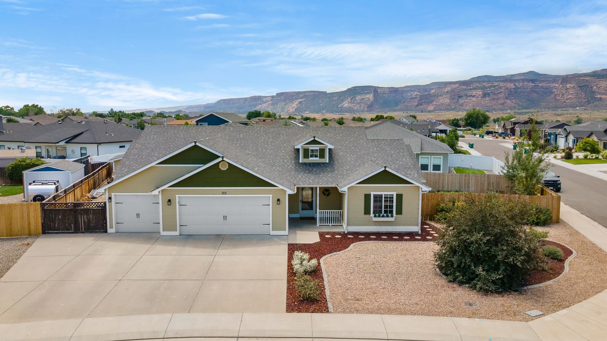 912 Kaley Street Fruita, CO 81521 - Photo 29 of 32 an aerial view of a house with a garden