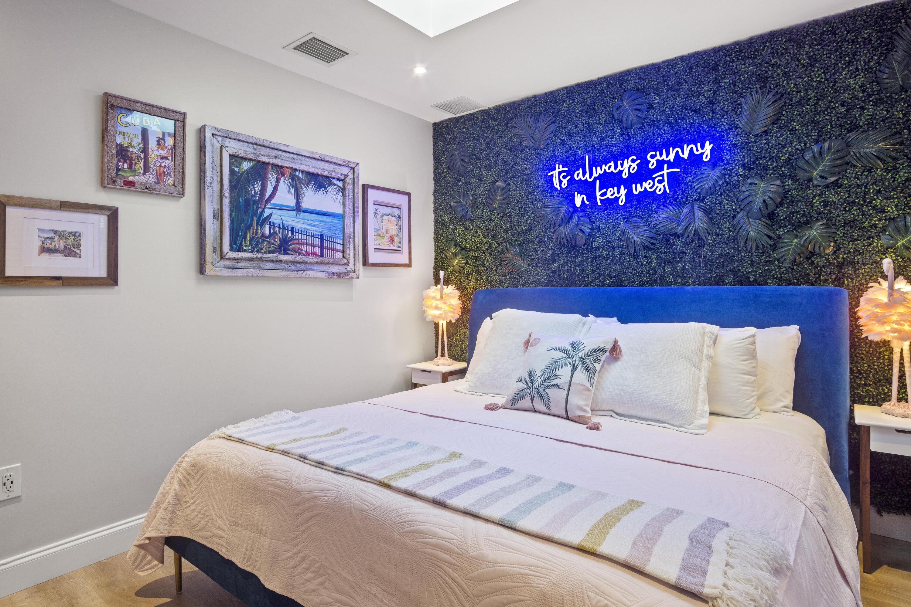 1616 Bertha Street, Unit 2 Key West, FL 33040 - Photo 21 of 45 a bedroom with a bed and a lamp