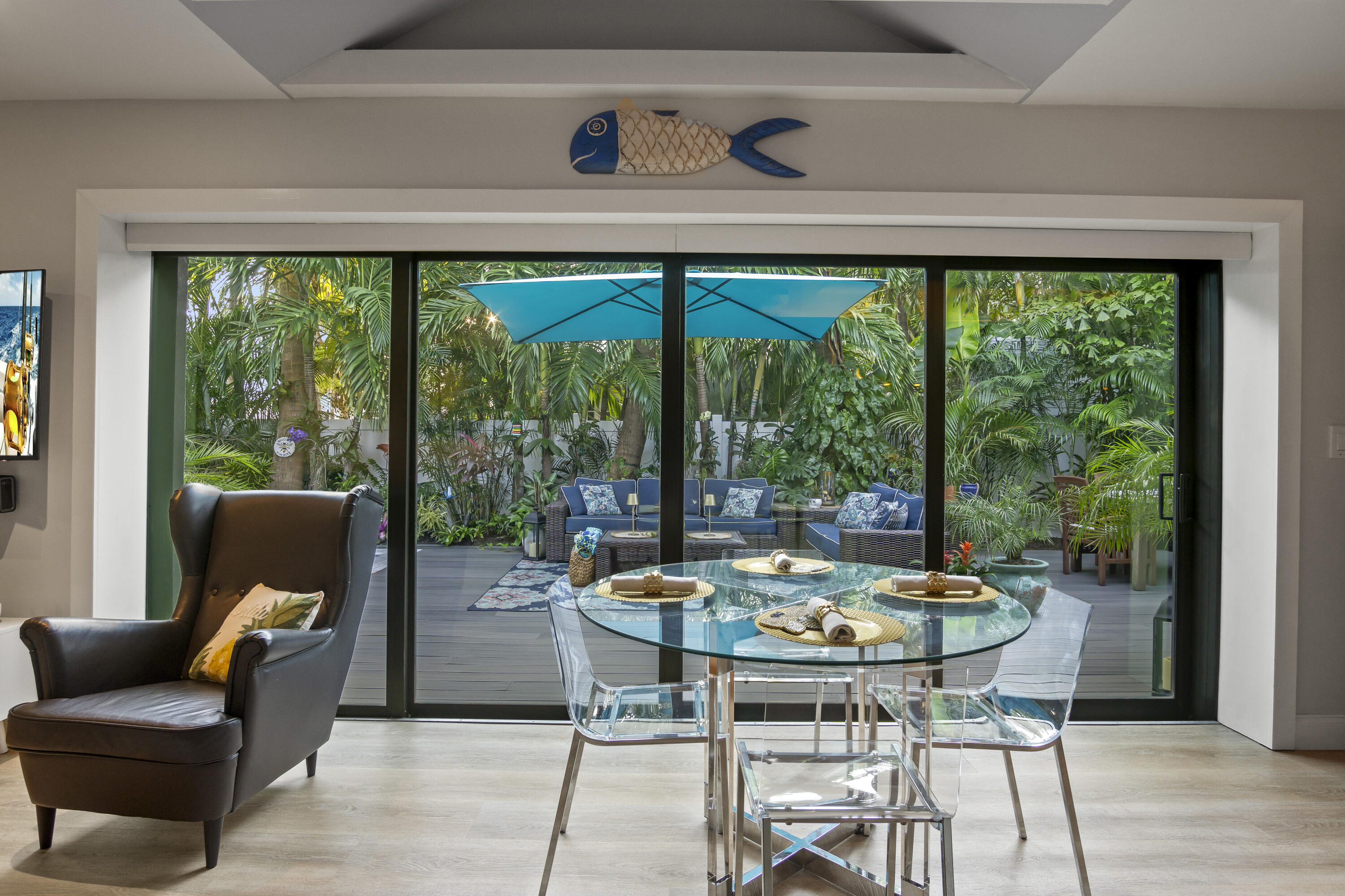 1616 Bertha Street, Unit 2 Key West, FL 33040 - Photo 31 of 45 a view of a dining room with furniture window and outside view