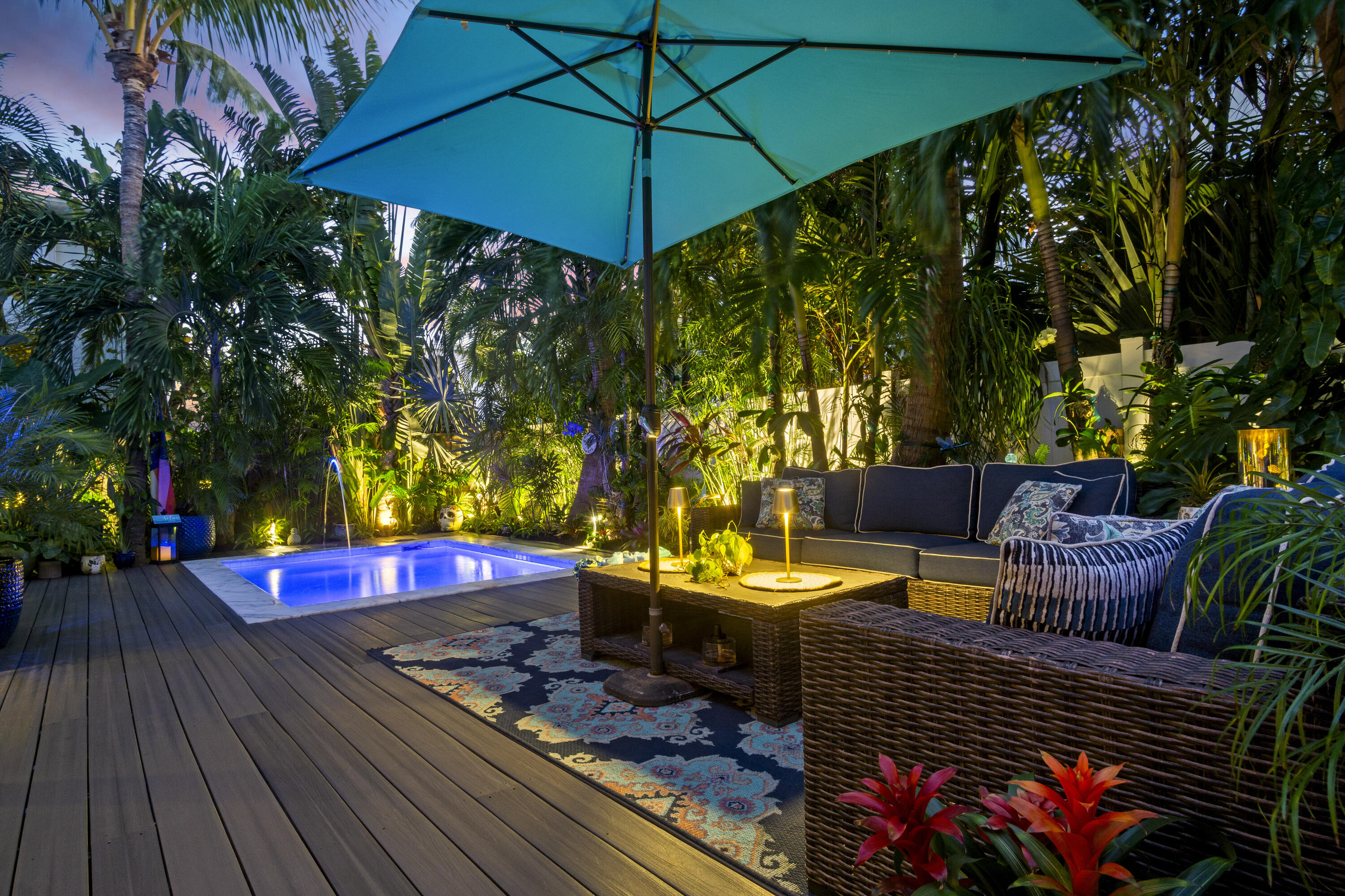 1616 Bertha Street, Unit 2 Key West, FL 33040 - Photo 38 of 45 a view of an outdoor sitting area with wooden floor