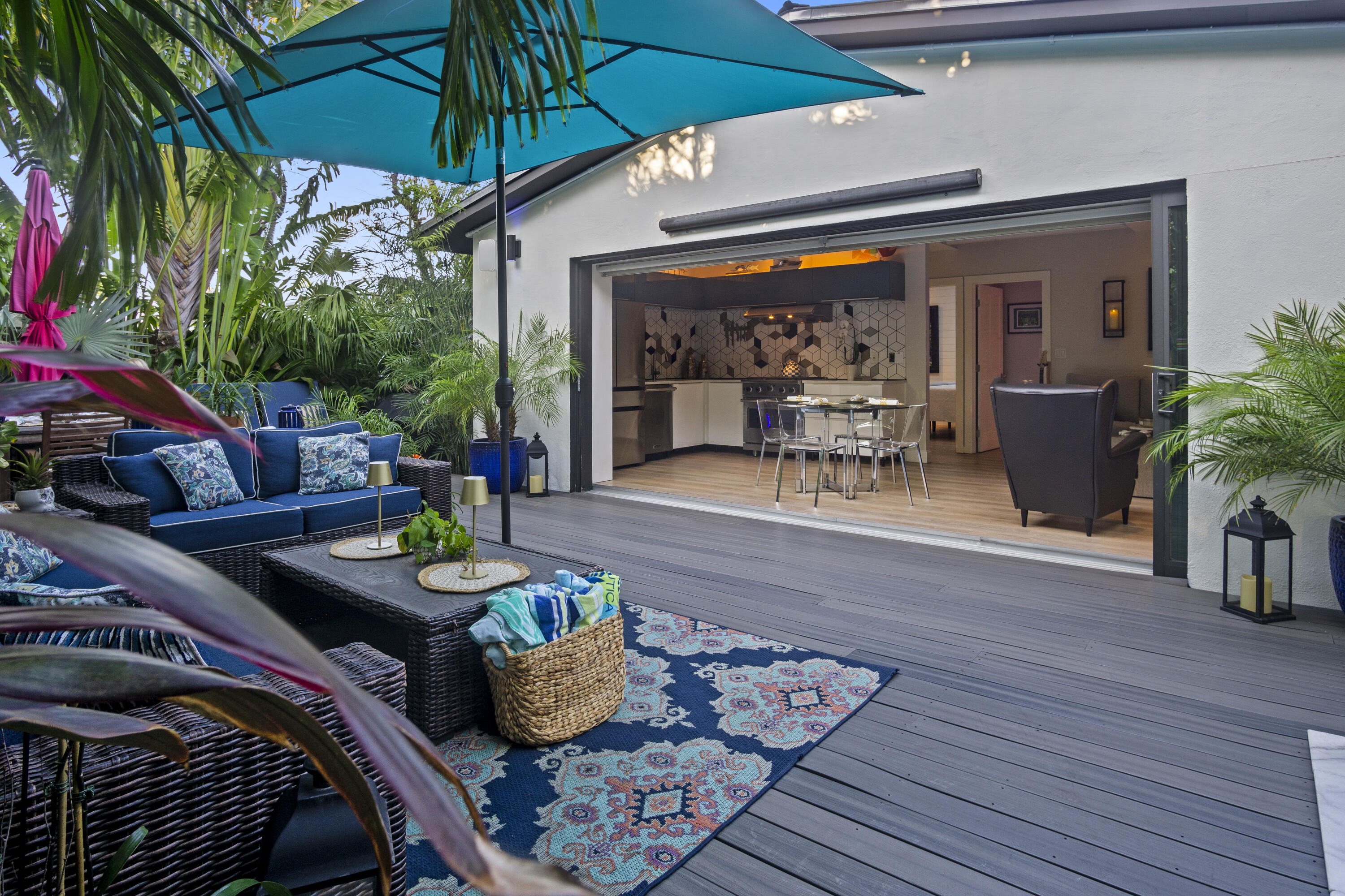 1616 Bertha Street, Unit 2 Key West, FL 33040 - Photo 5 of 45 a outdoor living space with furniture and umbrella