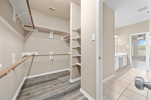 a view of a walk in closet