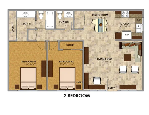 $1,995 | 51099 Eisenhower Drive, Unit F, La Quinta, CA 92253