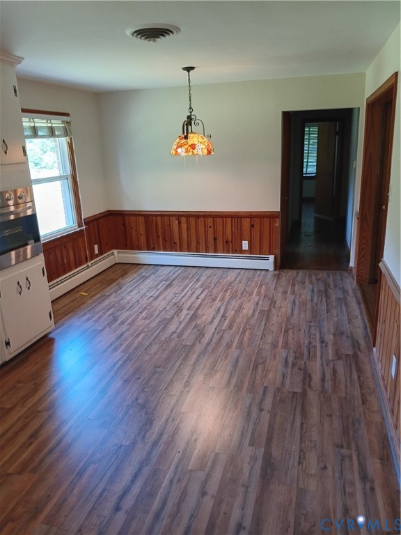 6190 Hines Road Henrico, VA 23231 - Photo 3 of 4 Unfurnished dining area with dark wood finished fl
