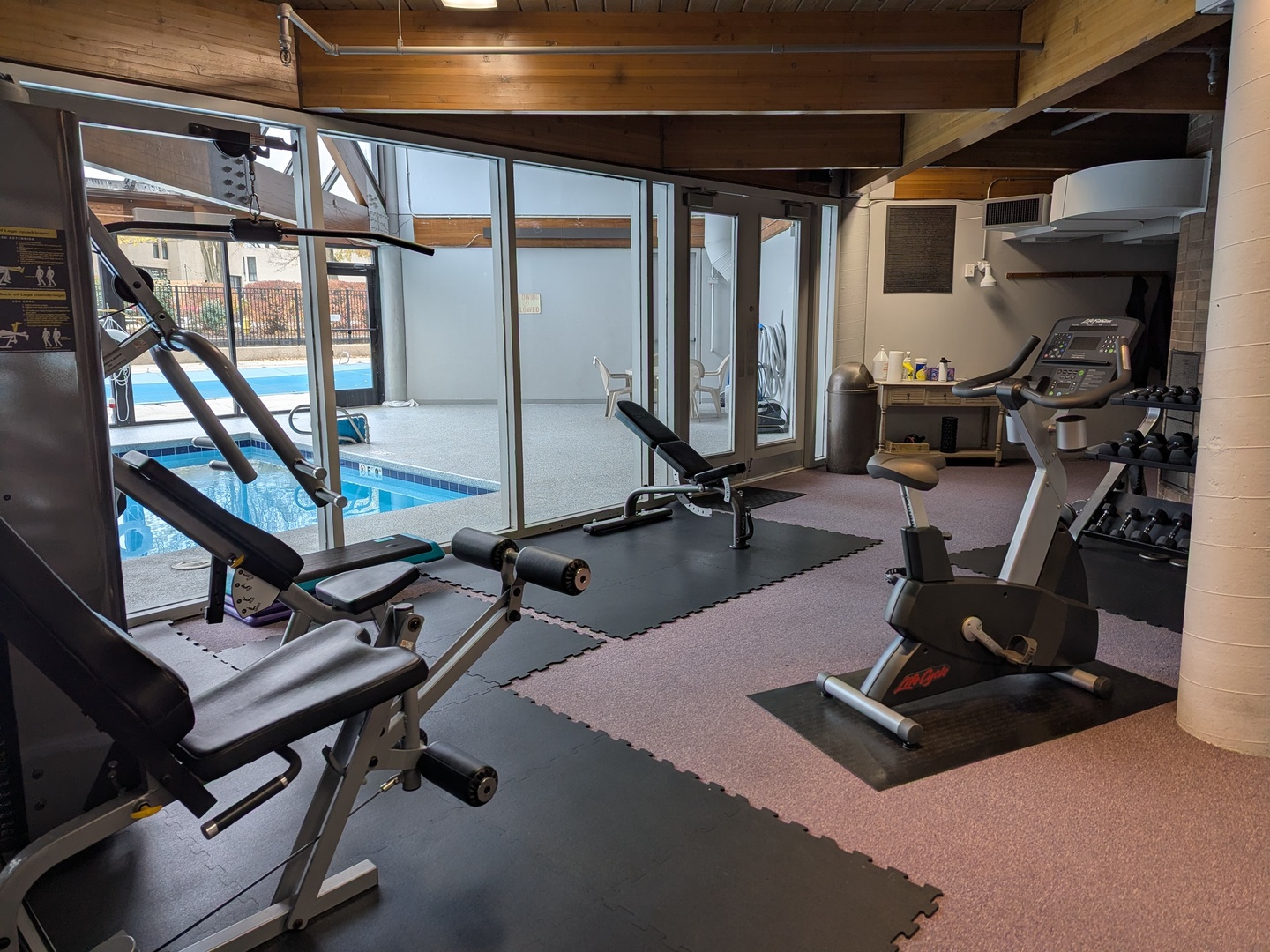 7 Birch Tree Court Elmhurst, IL 60126 - Photo 29 of 31 a room with gym equipment and large mirror