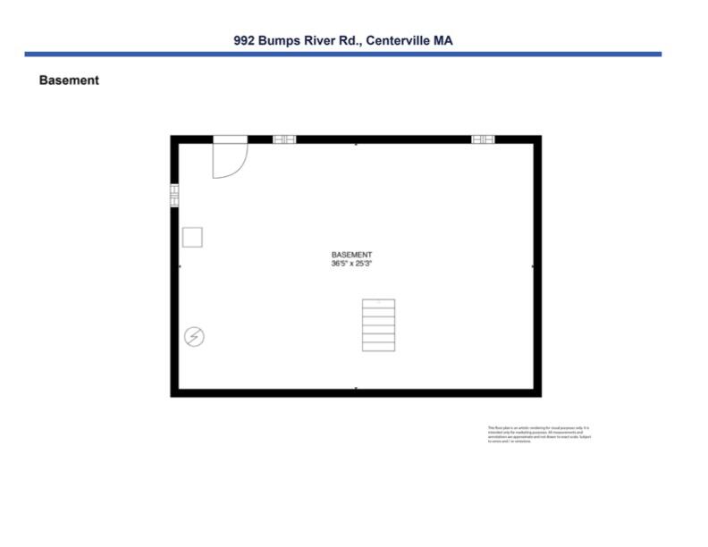 992 Bumps River Road Centerville, MA 02632 - Photo 33 of 33 992 Bumps River Road Basement Floor Plan