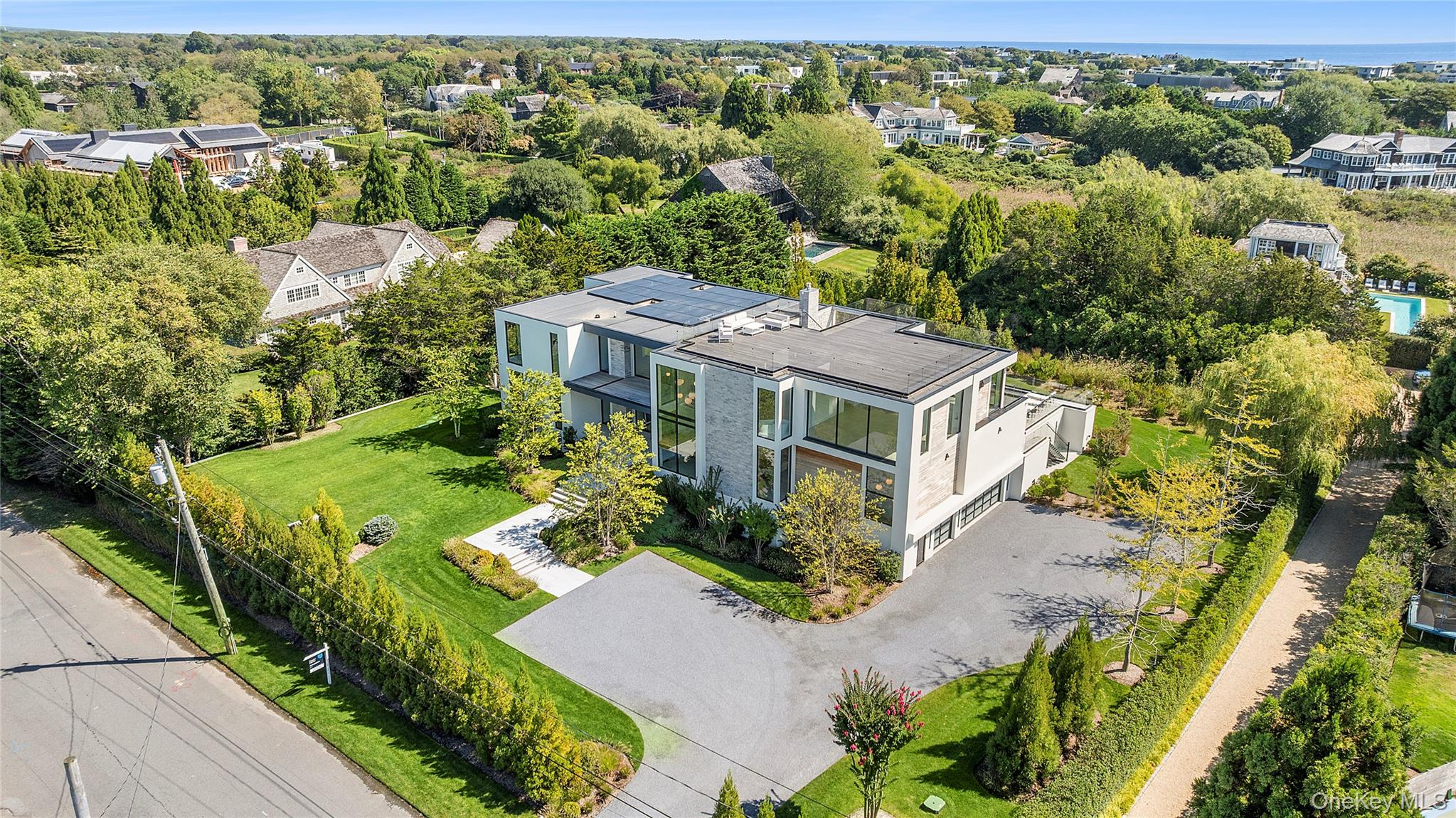 99 Pointe Mecox Lane Bridgehampton, NY 11976 - Photo 4 of 50 Aerial view of residential area