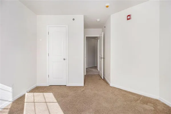 an empty room with a window