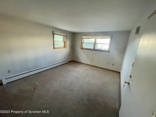 an empty room with a window