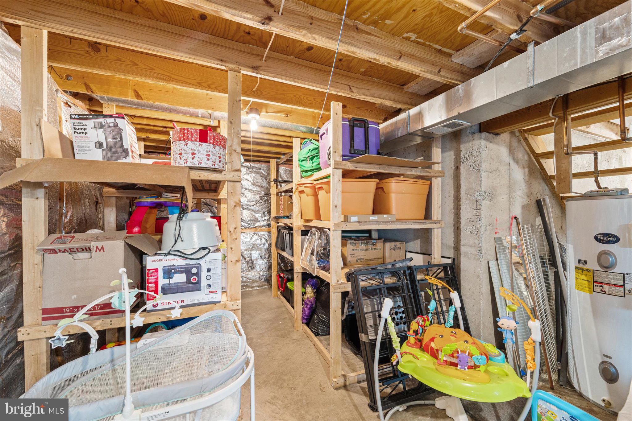 10461 Brackets Ford Circle Manassas, VA 20110 - Photo 35 of 52 Unfinished Basement with Built-In Storage