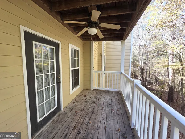 a view of a room with rack on the wall