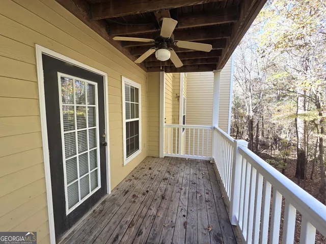 a view of a room with rack on the wall