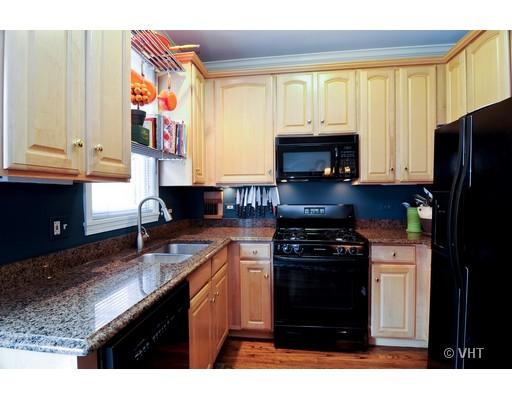 4046 North Clark Street, Unit L Chicago, IL 60613 - Photo 3 of 10 a kitchen with stainless steel appliances granite countertop a stove a sink and a microwave