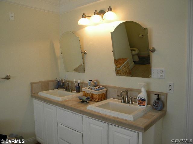 8800 Strath Road Richmond, VA 23231 - Photo 6 of 10 a bathroom with a sink and mirror