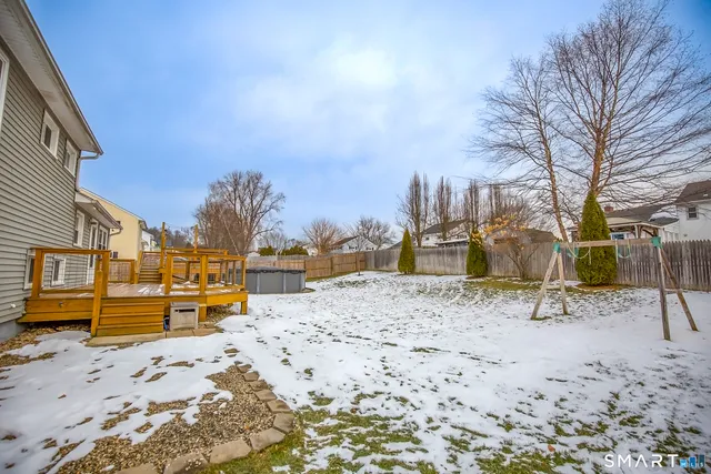 a street view covered with snow