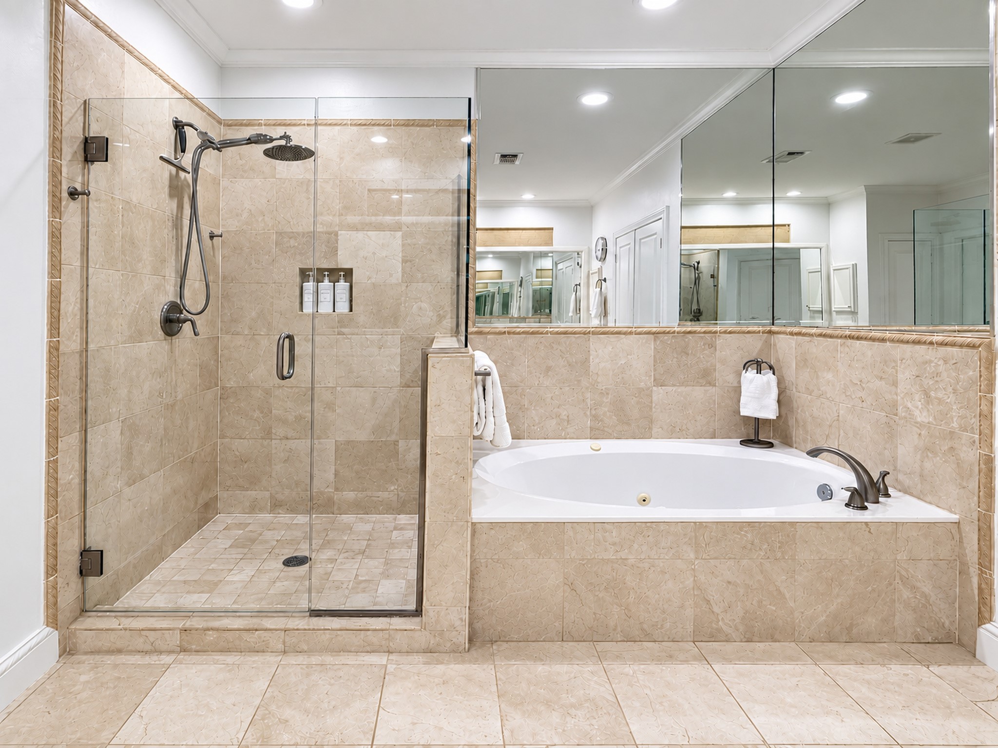 54 Riva Row The Woodlands, TX 77380 - Photo 29 of 50 Spa-like shower and soaking tub