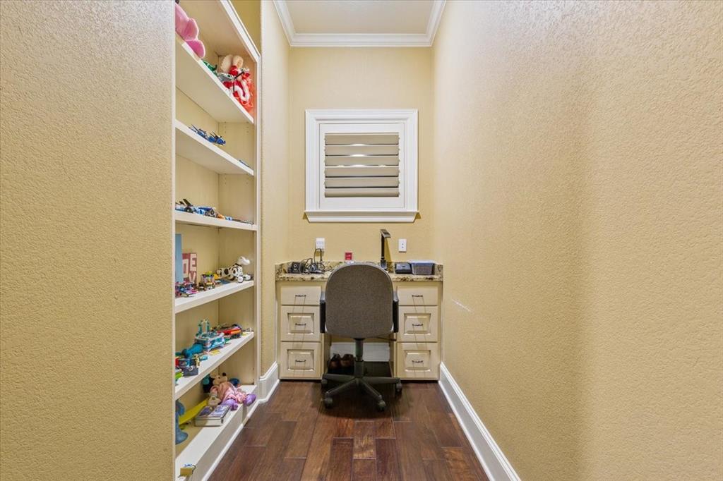 10020 Hidden Bluff Waco, TX 76657 - Photo 32 of 39 a view of a workspace with furniture and wooden floor