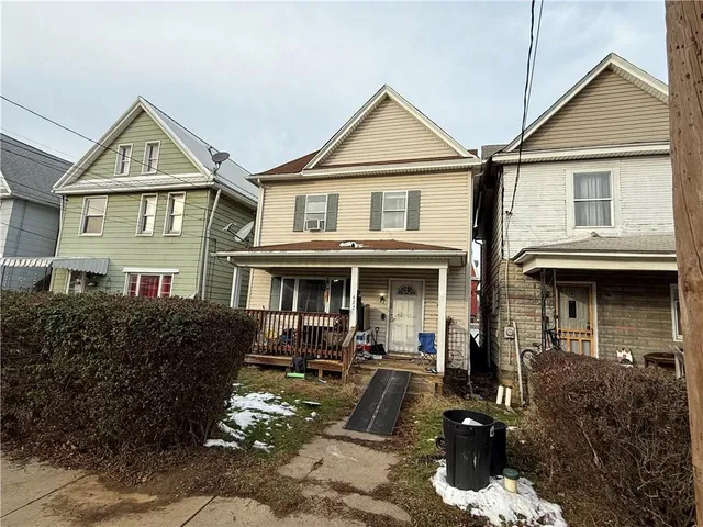 a front view of a house