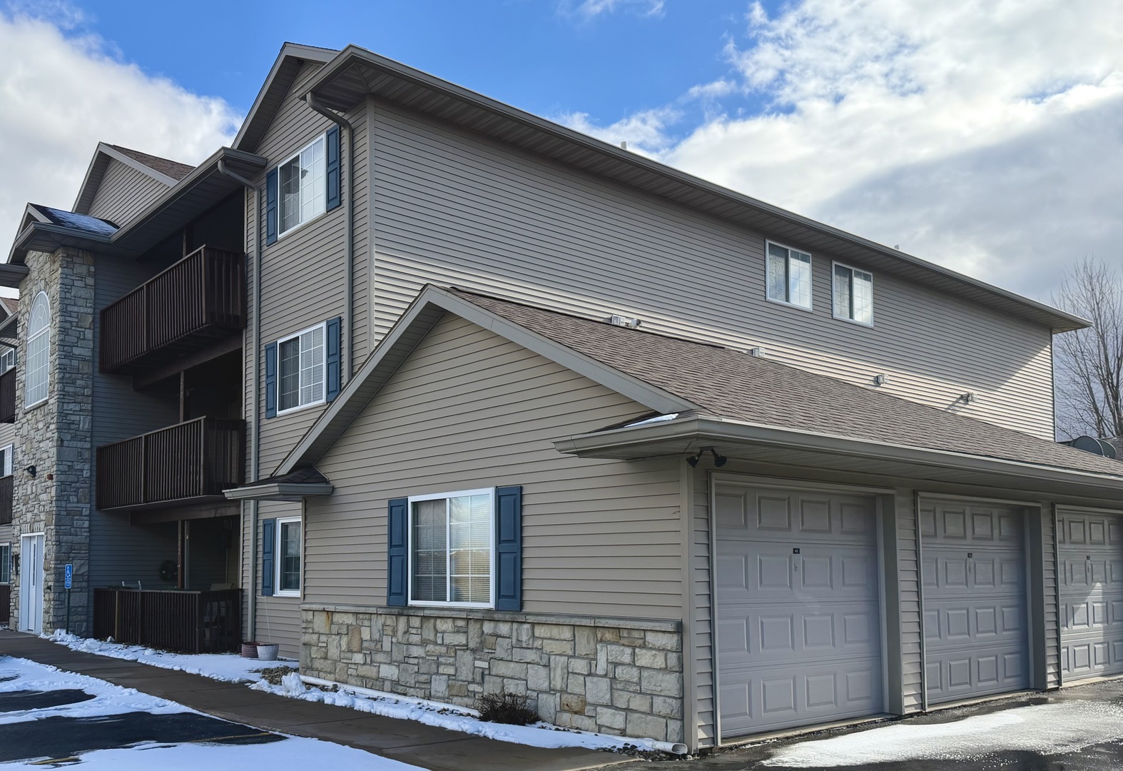 a front view of a house