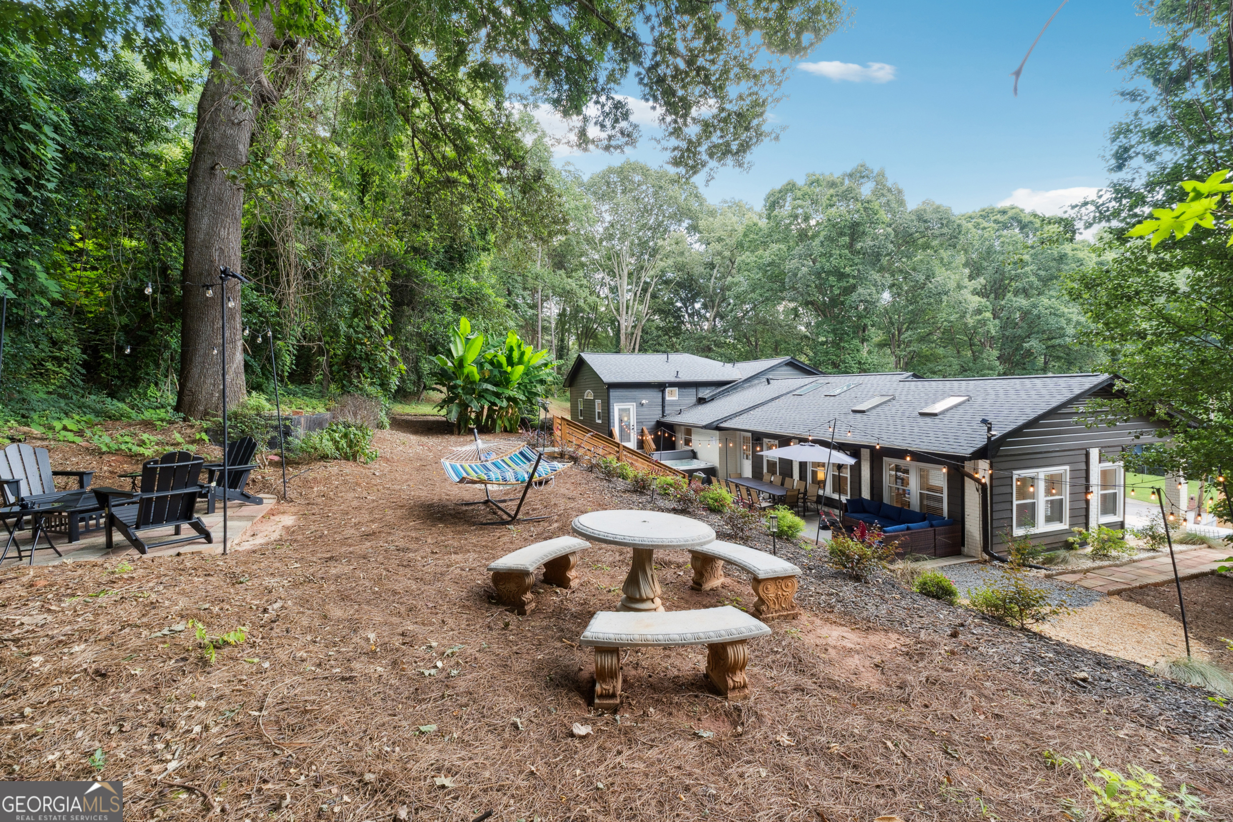 2139 Cedarbrook Court Southeast Atlanta, GA 30316 - Photo 66 of 69 an aerial view of a house with backyard and outdoor seating