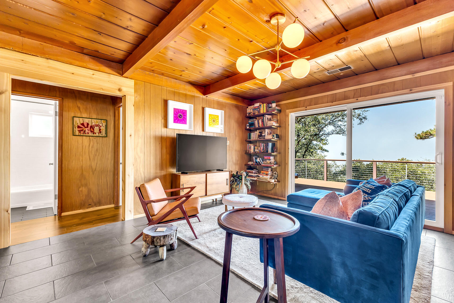 52300 Sylvan Way Idyllwild, CA 92549 - Photo 15 of 88 a living room with furniture and a flat screen tv