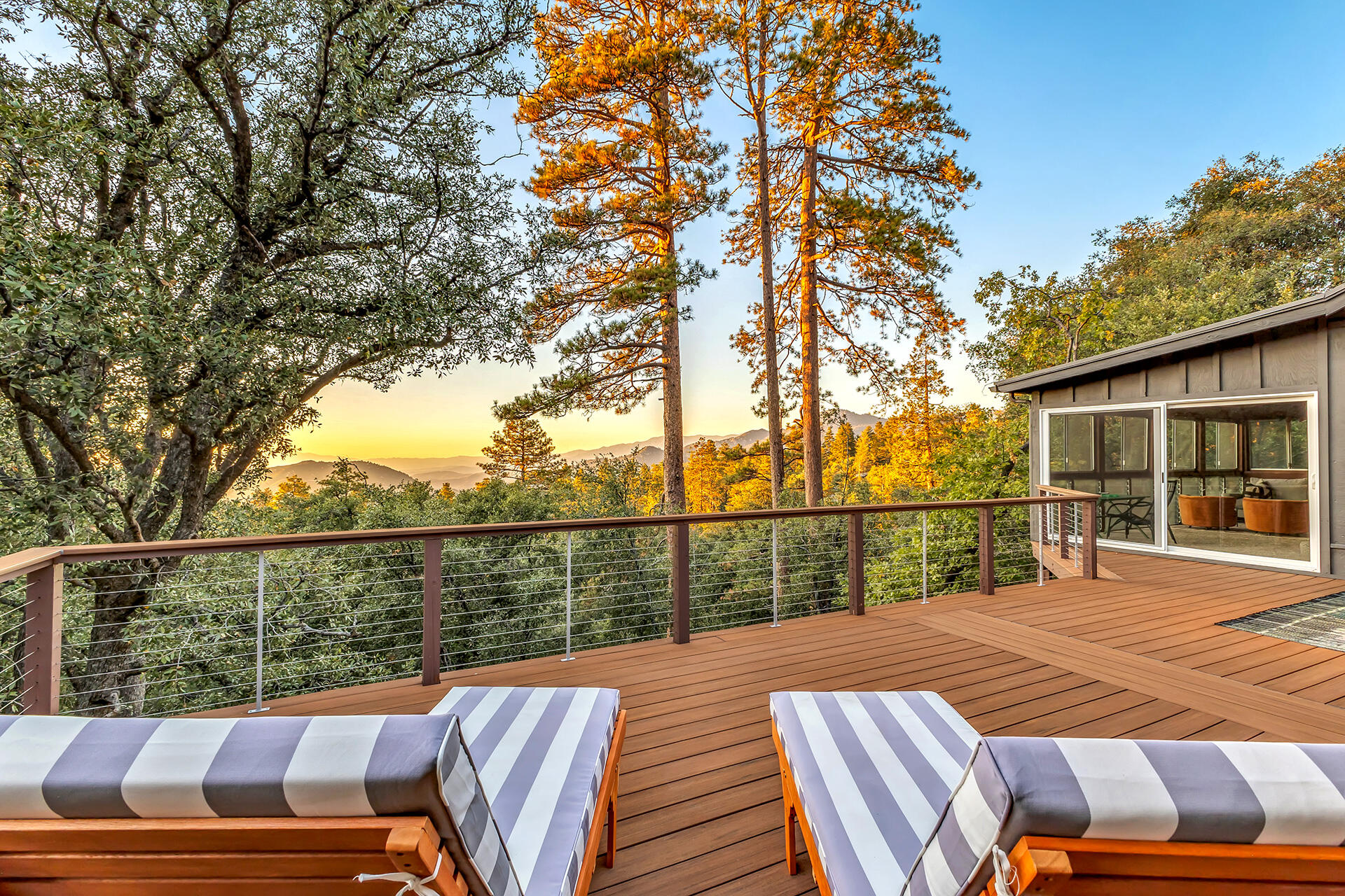 52300 Sylvan Way Idyllwild, CA 92549 - Photo 3 of 88 a view of balcony with two chairs and wooden fence