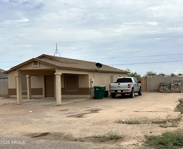 a car parked in front of a house