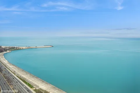a view of a lake and mountain
