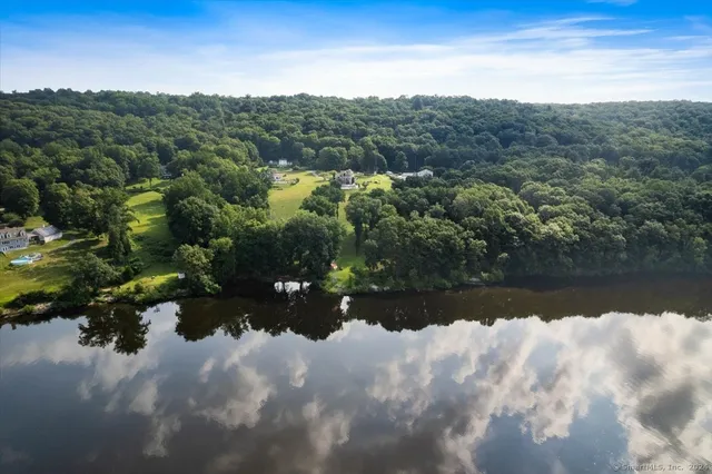 a view of lake with mountain