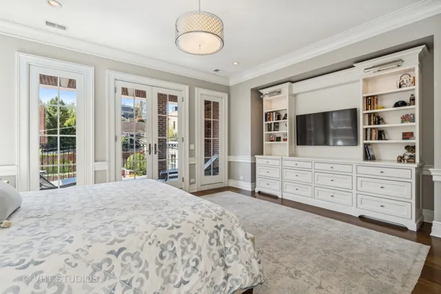 a bathroom with a double vanity sink mirror and shower