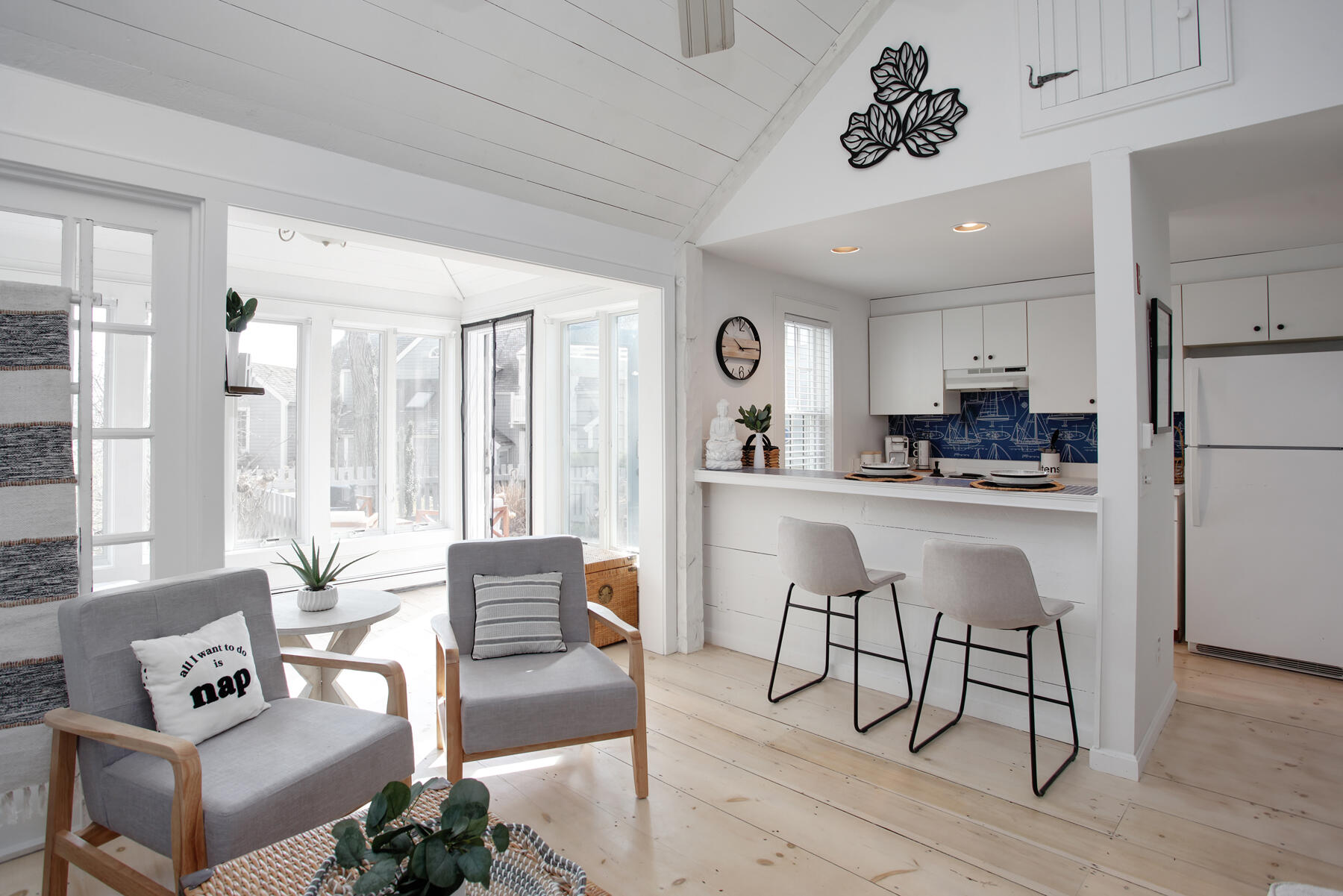 7 Flying Cloud Circle Mashpee, MA 02649 - Photo 3 of 23 a living room with furniture and kitchen view with wooden floor