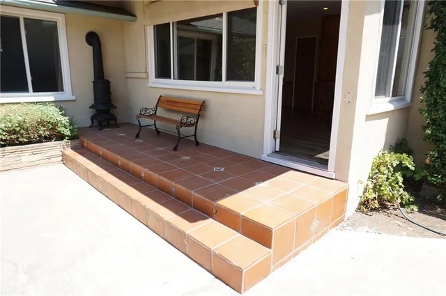 a view of a park with a slide