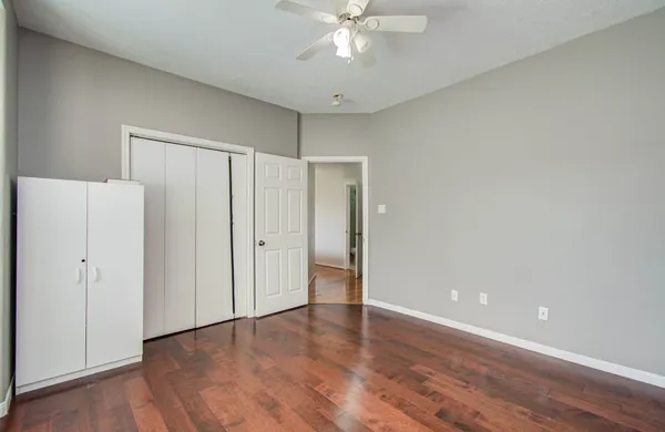 a view of a backyard with sitting area