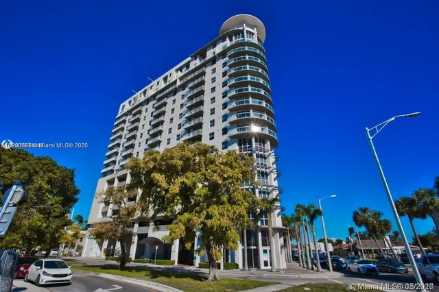 a view of a tall building