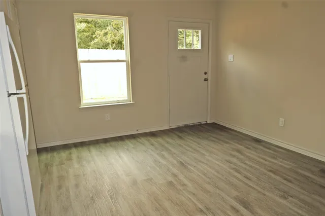 an empty room with a window
