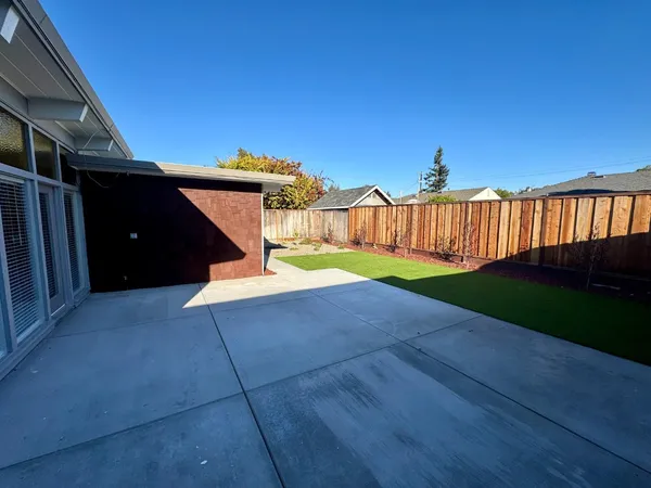 a view of an outdoor space and a yard